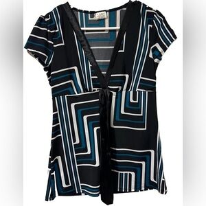 Maurice’s Faux Front Wrap Top Colorful BOHO